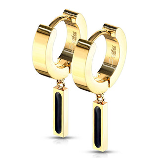 Ohrring Stab beweglich Gold Clicker