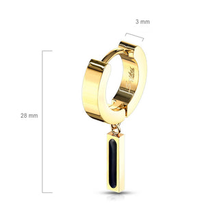 Ohrring Stab beweglich Gold Clicker