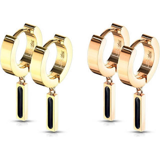 Ohrring Stab beweglich Gold Clicker