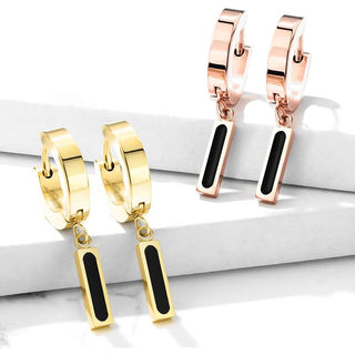 Ohrring Stab beweglich Gold Clicker