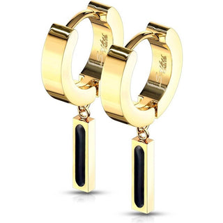 Ohrring Stab beweglich Gold Clicker