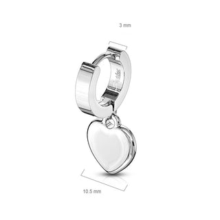 Ohrring Herz beweglich Clicker