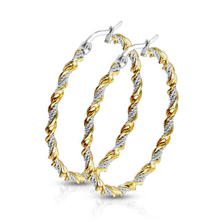 Creole Gedreht Gold Silber