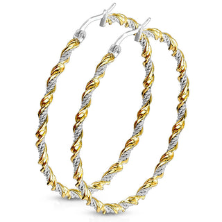Creole Gedreht Gold Silber