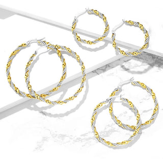 Creole Gedreht Gold Silber