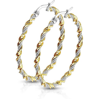 Creole Gedreht Gold Silber