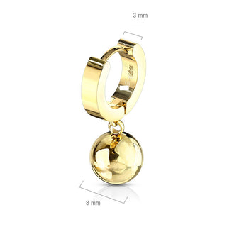 Ohrring Kugel beweglich Clicker