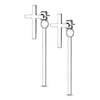 Ohrstecker Kreuz Stab beweglich