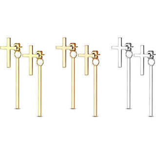 Ohrstecker Kreuz Stab beweglich