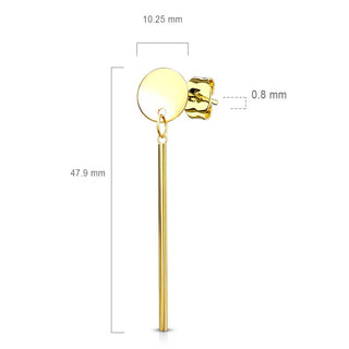 Ohrstecker Kreis Stab beweglich