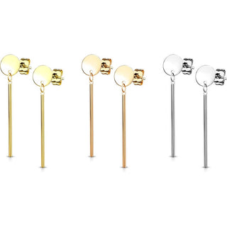 Ohrstecker Kreis Stab beweglich