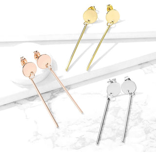 Ohrstecker Kreis Stab beweglich