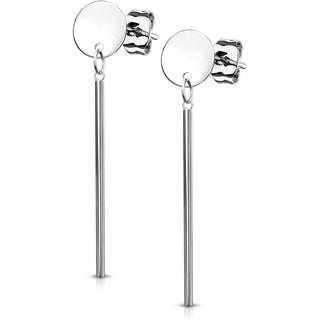 Ohrstecker Kreis Stab beweglich