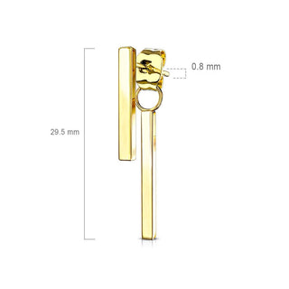 Ohrstecker Stab beweglich