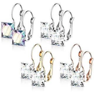 Ohrring Quadrat Zirkonia