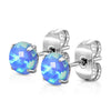 Ohrstecker Opal Rund