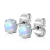 Ohrstecker Opal Rund