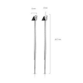 Ohrstecker Dreieck Kette beweglich