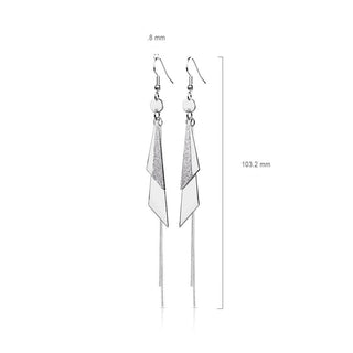 Ohrstecker Dreiecke Kette beweglich