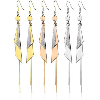 Ohrstecker Dreiecke Kette beweglich