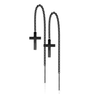 Ohrring Kreuz Kette beweglich
