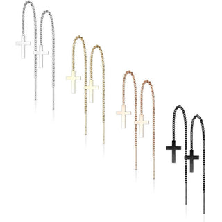 Ohrring Kreuz Kette beweglich