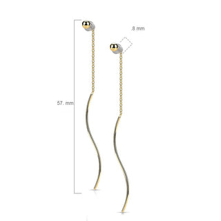 Ohrstecker Kette beweglich