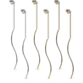 Ohrstecker Kette beweglich