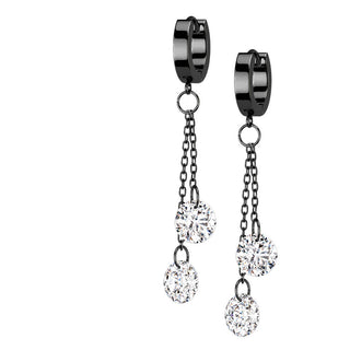 Ohrring Zirkonia Rund beweglich Clicker
