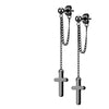 Ohrstecker Kreuz Kette beweglich