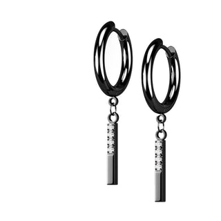 Ohrring Stab Zirkonia beweglich Clicker
