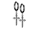 Ohrstecker Kreuz Zirkonia beweglich