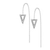 Ohrstecker Dreieck Kette beweglich Zirkonia