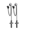 Ohrstecker Kreuz Kette beweglich