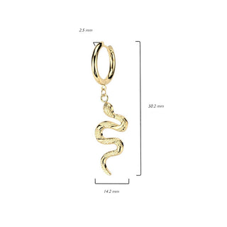 Ohrring Schlange beweglich Clicker