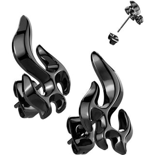Stud Earring 316L Flame Stud Earrings 1 Pair