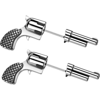Ohrring Waffe Reolver Pistole