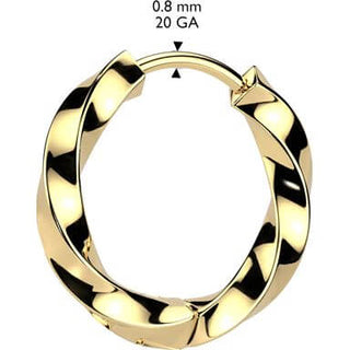 Earring twisted 2.5mm thick