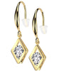 Ohrring hohler Diamant Anhänger Zirkonia