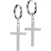 Earring cross zirconia dangle