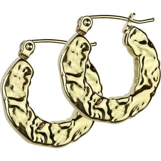 Hoop Earring Hammered