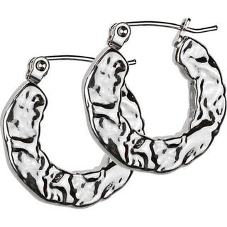 Hoop Earring Hammered