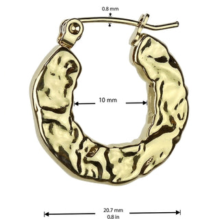 Hoop Earring Hammered