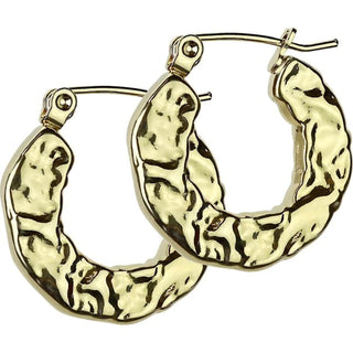 Hoop Earring Hammered