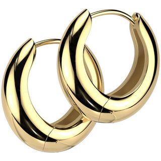Earring Wide Hinged Hoop Earrings