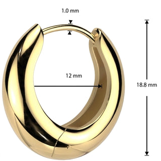 Earring Wide Hinged Hoop Earrings