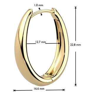 Hoop Earring wide oval Segment
