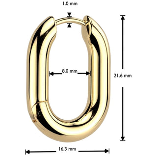 Hoop Earring rounded rectangle Segment