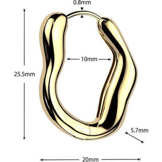 Wavy Oval 1 Pair, 3 s pairs
