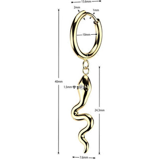 Earring Snake Dangle 1 Pair